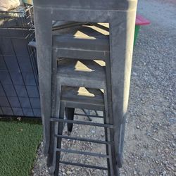 4 Metal Stools 