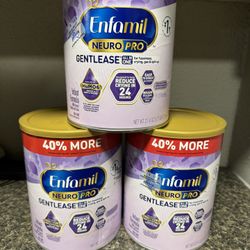 3 LARGE Enfamil NEURO PRO 27.4oz (SEALED)