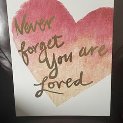 Never Forget You Are Loved Canvas 
