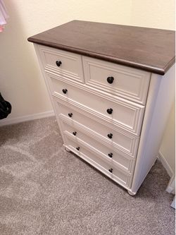 RWYHG Farmhouse White 6-Drawer Tall Dresser