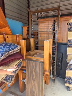 Twin bed frame with springs.