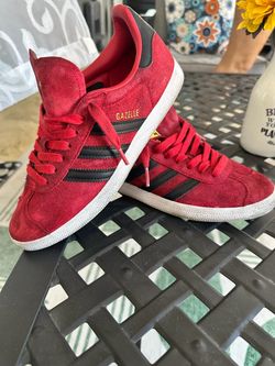 Adidas Gazelle Red Suede Sneakers size 6.5 Men 7.5 women