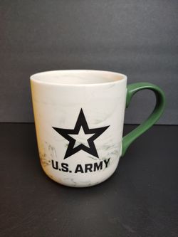 U.S Army Star Logo Olive Marbled Ceramic 15 oz. Coffee Mug
