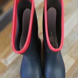 Amoji Kids Rain shoes Easy On Rubber Rain Boots (Little Kid/Big Kid

- New Size 20