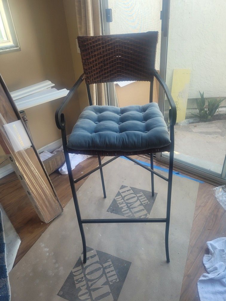 High Top Wicker Bar Stools