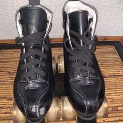 Black Roller Skates Light Up Wheels Women's Size 38 US 7.5-8 