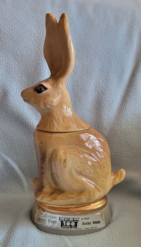 Empty Jim Bean Texas Jack Rabbit Decanter