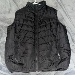 Black Puffer Vest 