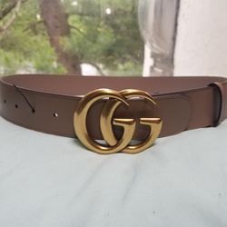 Gucci Dusty Pink 1.5" GG Marmont Belt