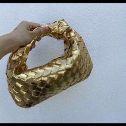 Gold Bottega Purse 