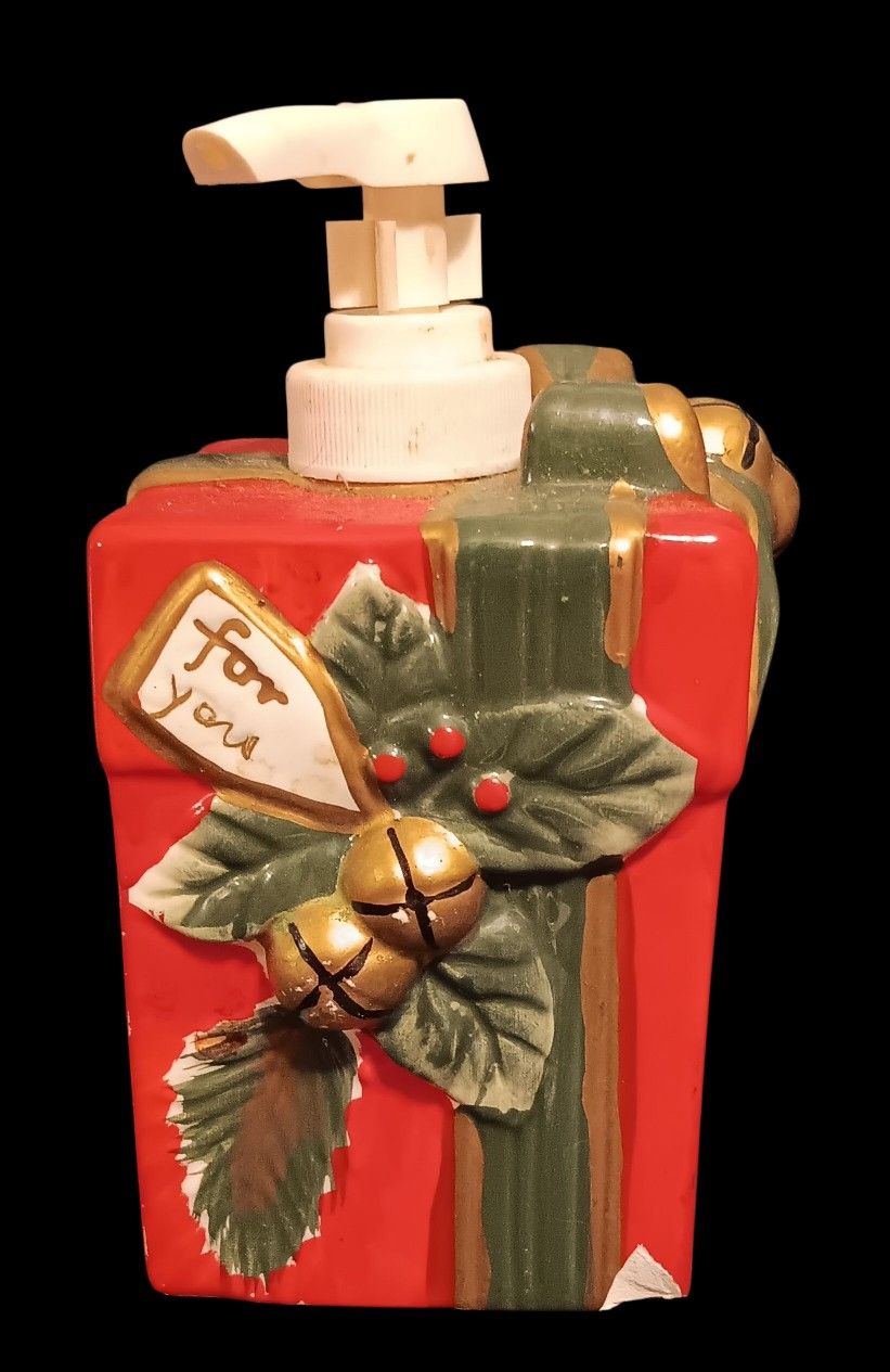 Christmas Gift/present Soap/lotion Dispenser Vintage