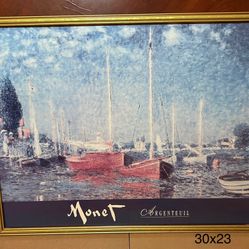 30in x 23 in Framed Print by Claude Monet of Argenteuil