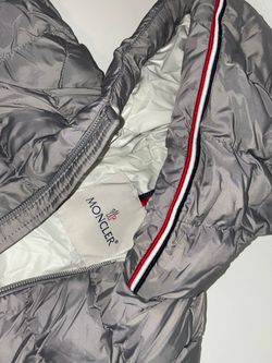 Moncler Gray Puffer Down Jacket with Hood