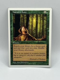 MTG Fifth Edition Nature’s Lore Sorcery Card
