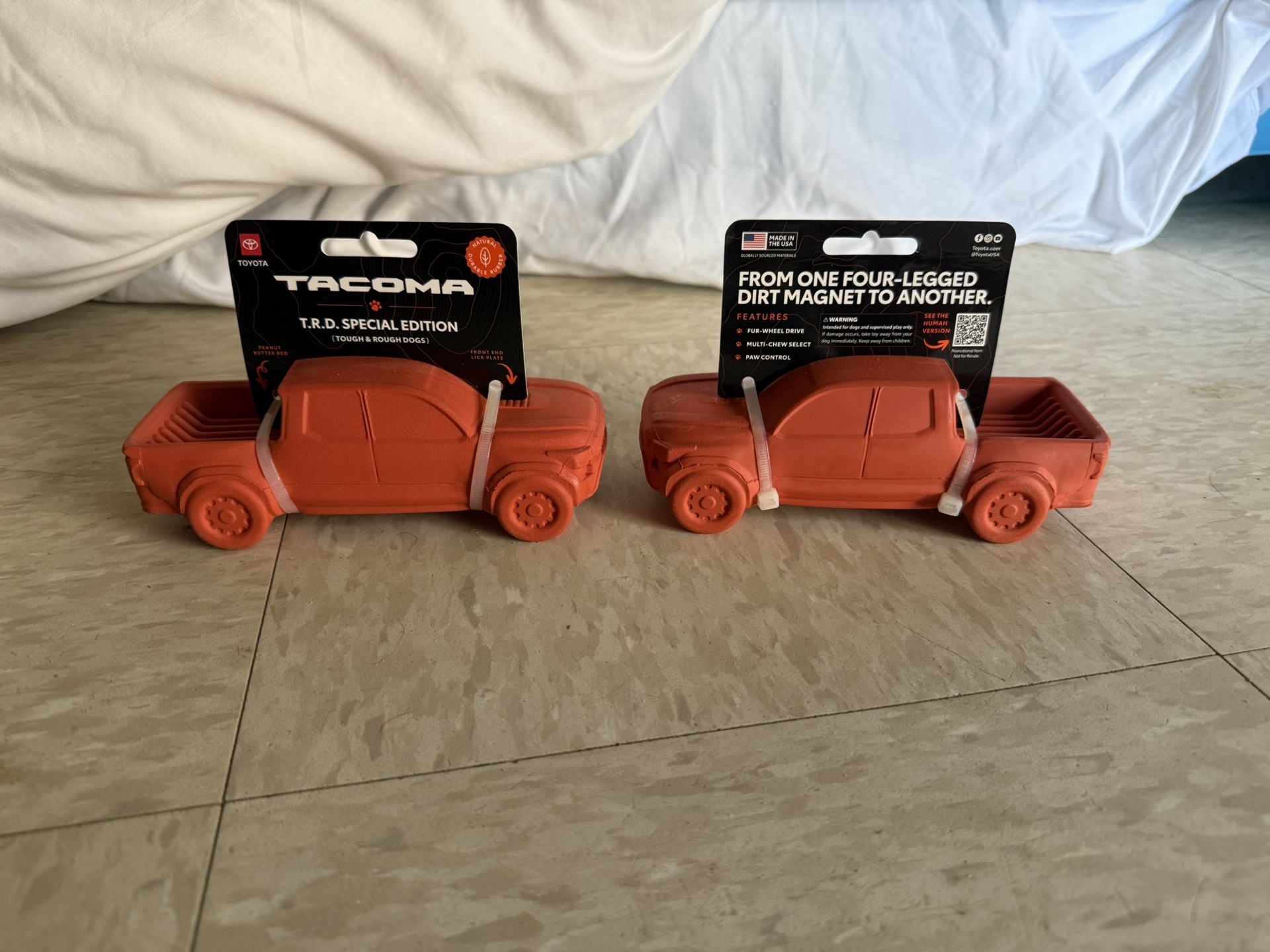 Toyota Tacoma Heavy Rubber Toys for Dogs or Home Decorators (Pack of 2)
