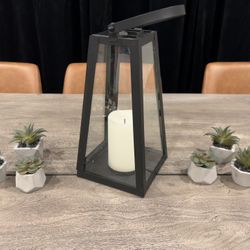 Tabletop Decor Set Candle Lantern Faux Succulents 