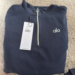Alo Yoga Accolade 1/4 Zip in Navy Blue, Sweater & Pants Set
