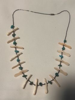 Vintage Native American stylized bird fetish necklaces