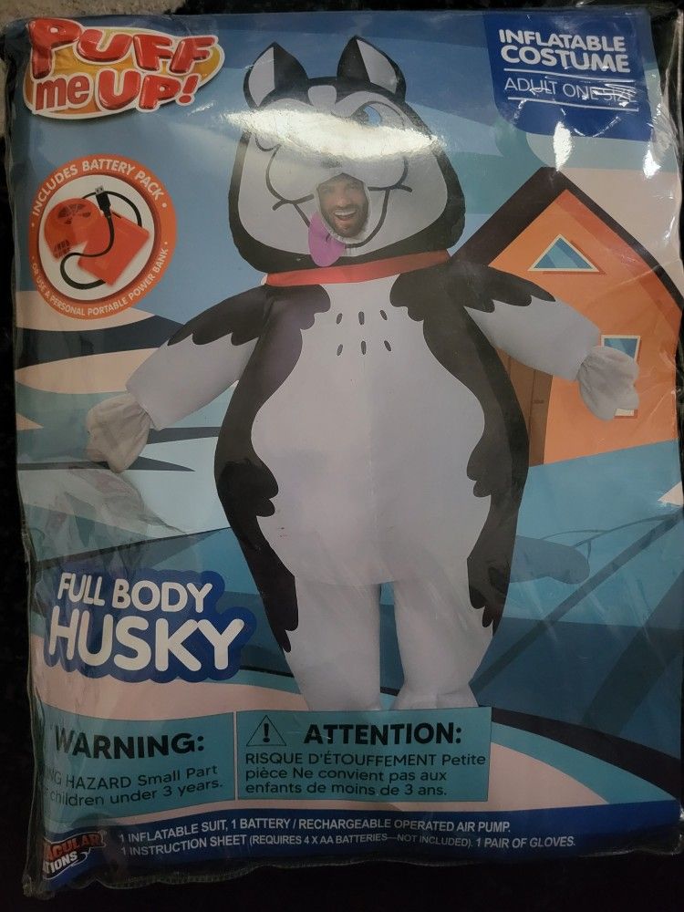 Inflatable Husky Vostume Brand New