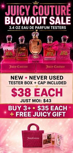 💐Blowout Sale, juicy Couture Fragrances, Viva La Juicy. New Testers. All 3.4 Oz EDP inTester BOX with CAP
