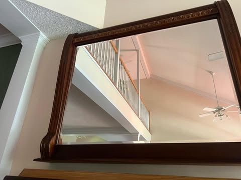 Hello Big Beautiful Wood Mirror