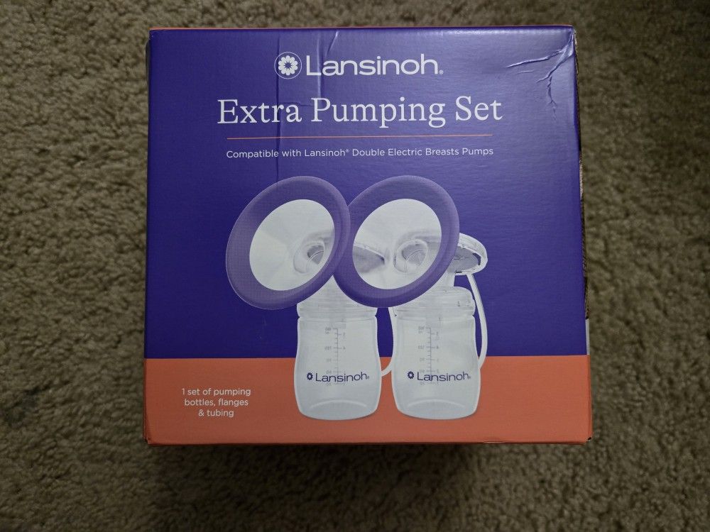 Lansinoh Extra Pumping Set Compatible with Double Electric Breast Pump Sealed New