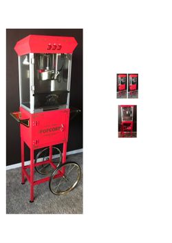 Superior Popcorn Machine w/ Carnival 8oz. Stainless steel kettle