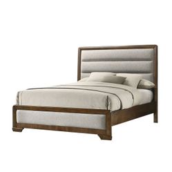 Furniture of America - Caerwys Queen Bed Frame in Brown/Light Gray ( Bed Frame Only )