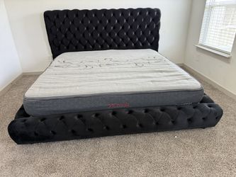 New King size Bed Frame + King Size Hybrid Mattress