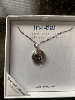 New E initial necklace