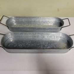 Galvanized Metal Trays With Handle