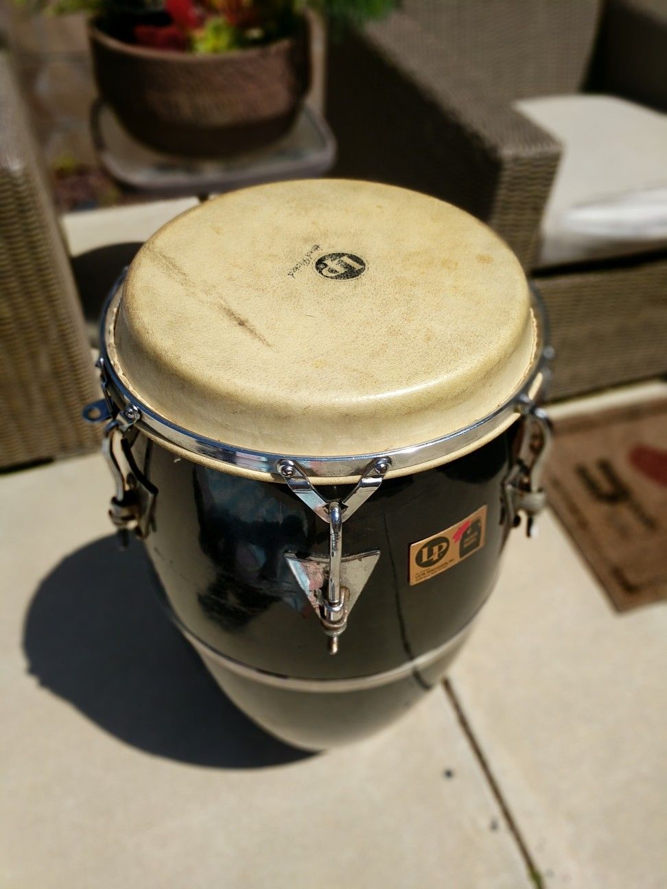 M. Cohen Latin Percussion LP Patato Black Fiberglass 11 3/4" Conga for