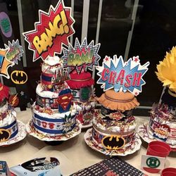 Baby Shower Super Hero Diaper Cake