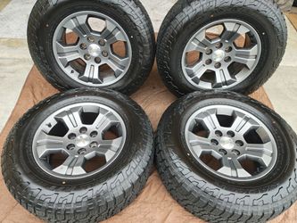 18" CHEVY WHEELS NEW TIRES FALKEN WILDPEAK AT3