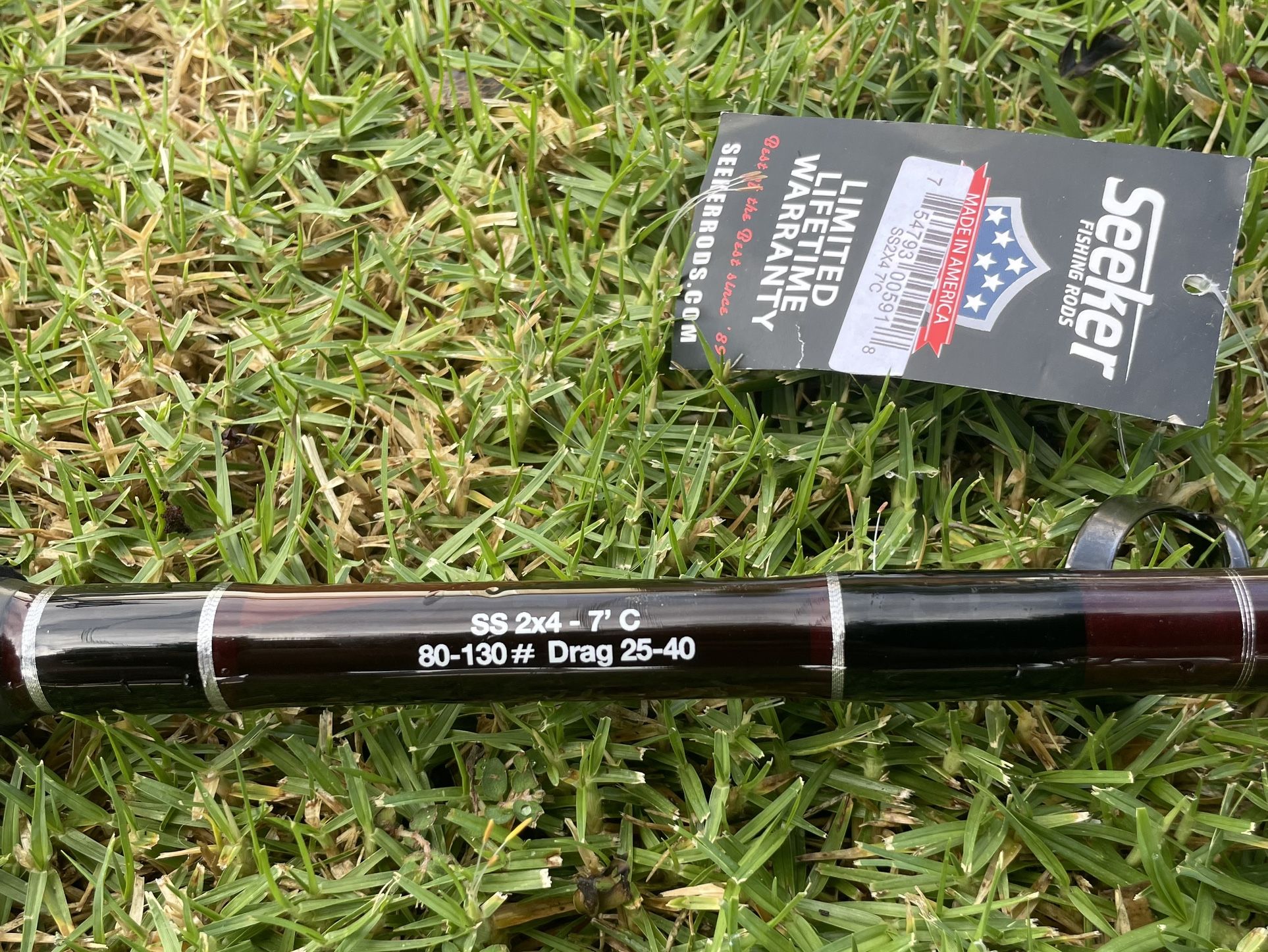 Super Seeker 2x4 Rail Rod Fishing Rod Brand New