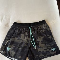 NFQ Black Camouflage Training Shorts