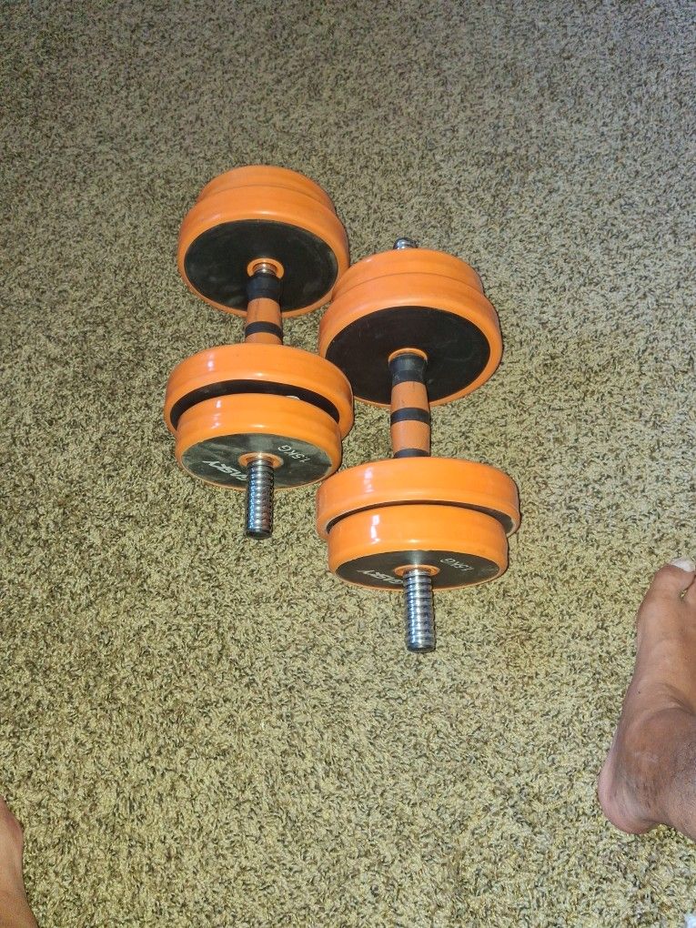 2 Dumbbells With 4- 1.5 KG & 4 -2 KG