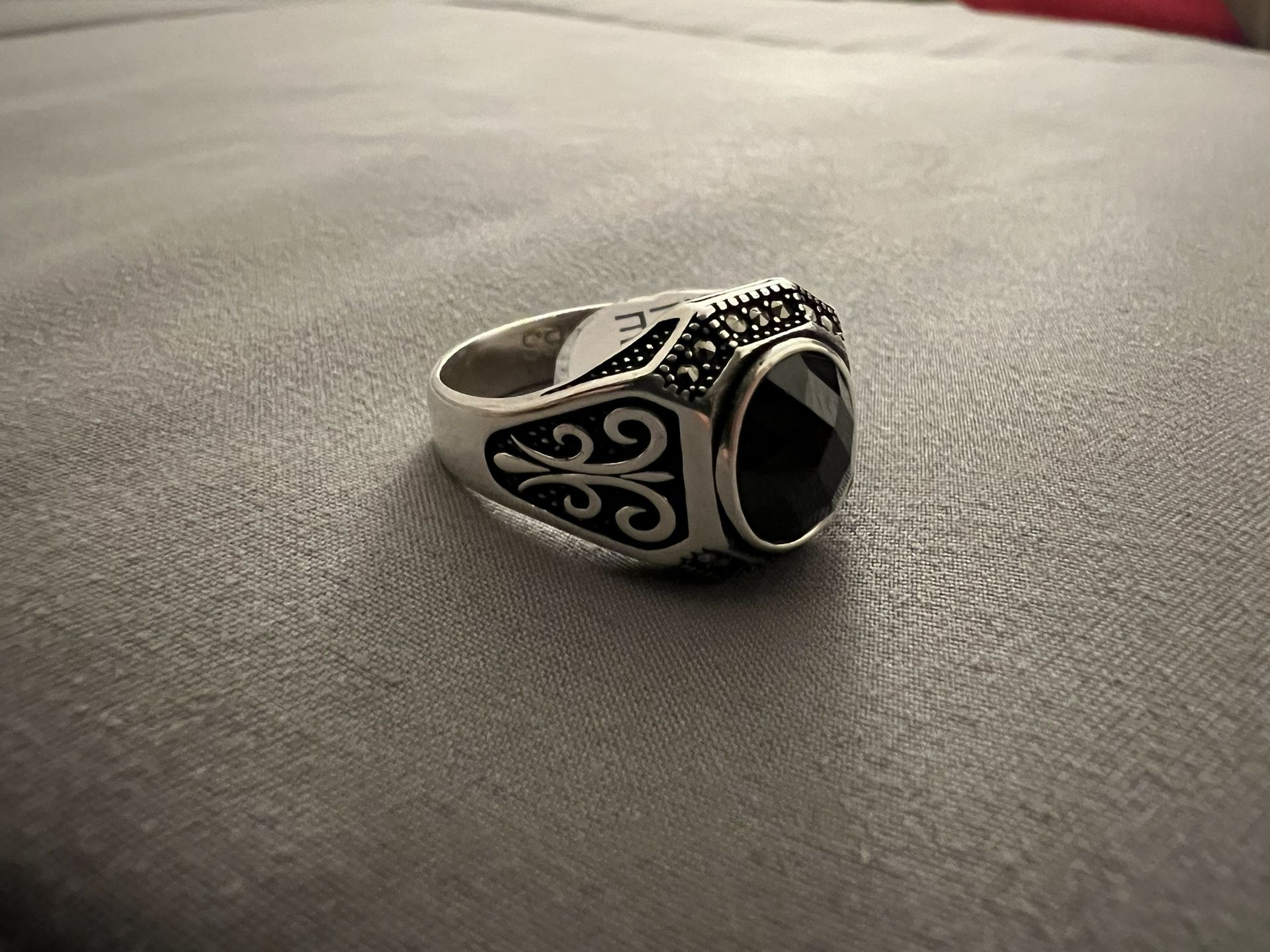 Silver W/ Black Onyx Ring