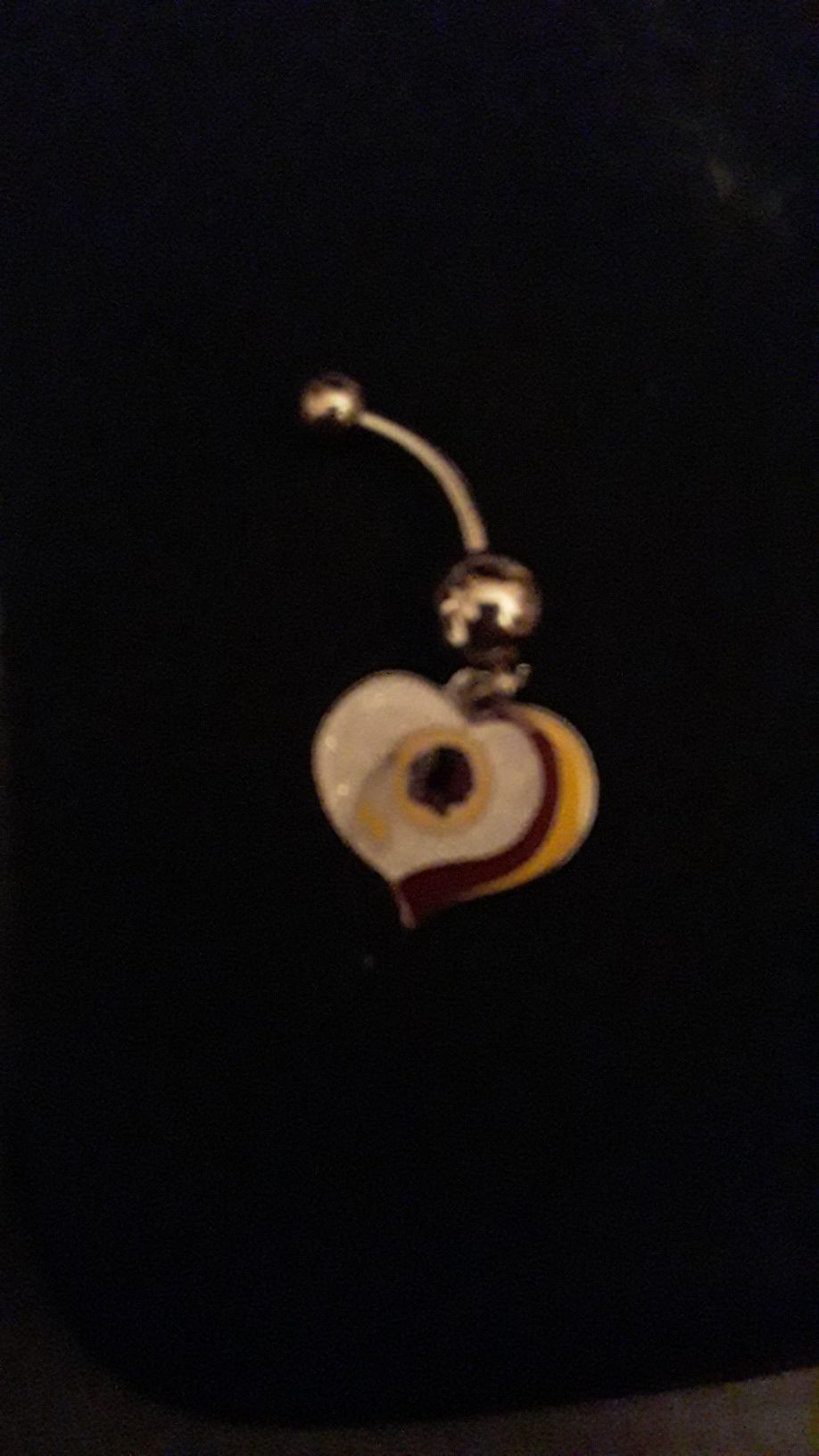 Love Redskins Belly/Naval Ring 14G Stainless Steel Brand New