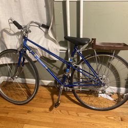 A Girls Blue Raleigh Bike 