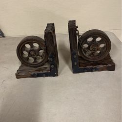 Vintage Mid Century Spanish Wooden Bookends