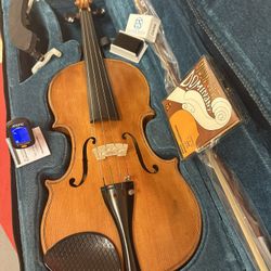 1962 German Violin by Nicolo Rolla with New Bow, Digital Tuner, Shoulder Rest, Dominant Strings $600 Firm
