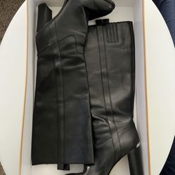 Women’s Micheal Kors Black Leather Boots Size 9m Used With Original Box 