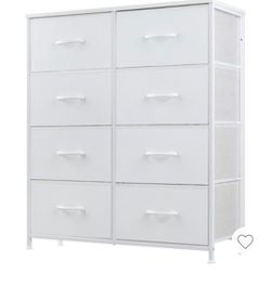 8 drawer white storage tower/dresser