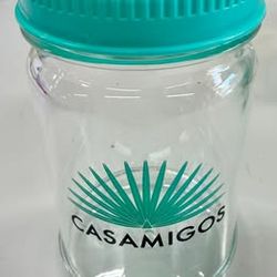 4 Casamigos Tequila Glass Jars w/ Teal Lids – New