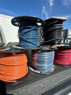 Electrical Copper Wire Spools – 14 AWG & 6 AWG – 6 Spools