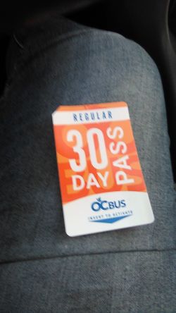 2 Never used 30 day bus pass must sell before 8am