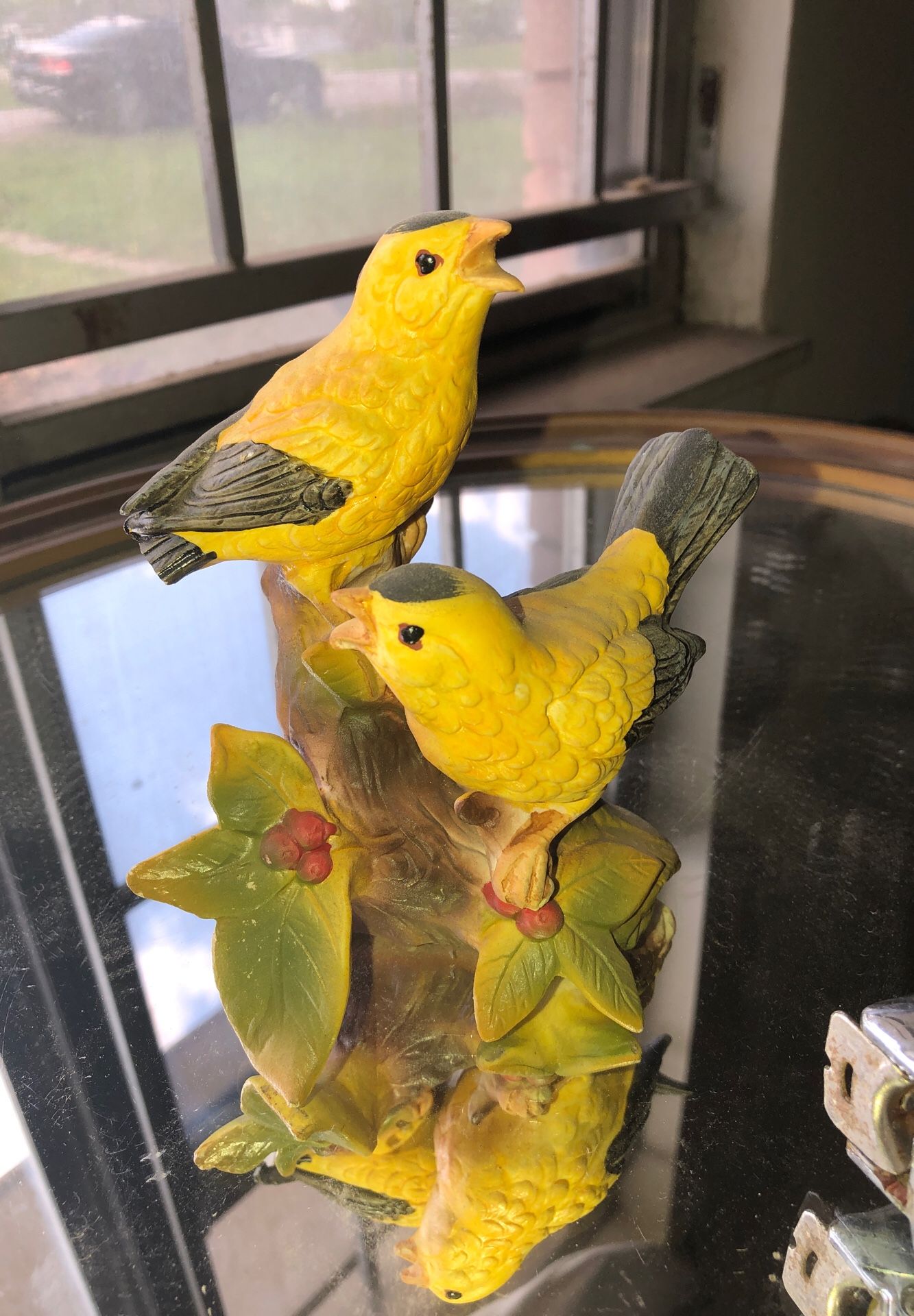 Collectible American Goldfinches statue