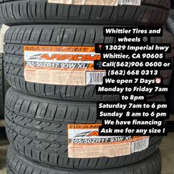 SET OF NEW TIRES, 205/50R17 ARROYO SET OF FOUR NEW TIRES, INCLUDING MOUNTING AND BALANCING. ASK ME FOR ANY SIZE OR BRAND, LLANTAS NUEVAS