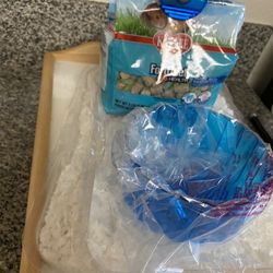 2 bedding, Food, & Hamster Wheel For Small Pet